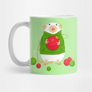 Mouse with a Christmas ball Mug